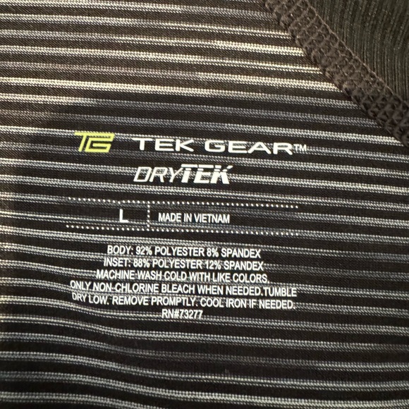 Tek Gear Black and Gray Striped Top - Picture 5 of 5